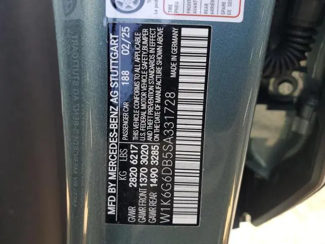 2025 MERCEDES-BENZ S 500 4MATIC  