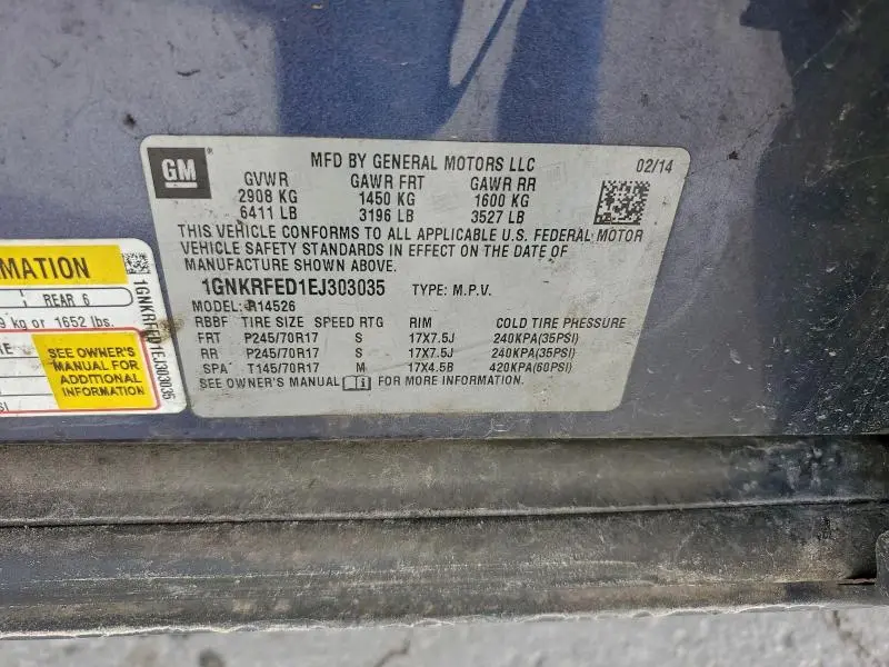 2014 CHEVROLET TRAVERSE LS  