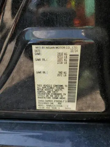 2015 NISSAN ALTIMA 2.5  
