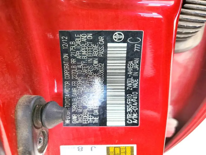 2013 TOYOTA PRIUS TWO  