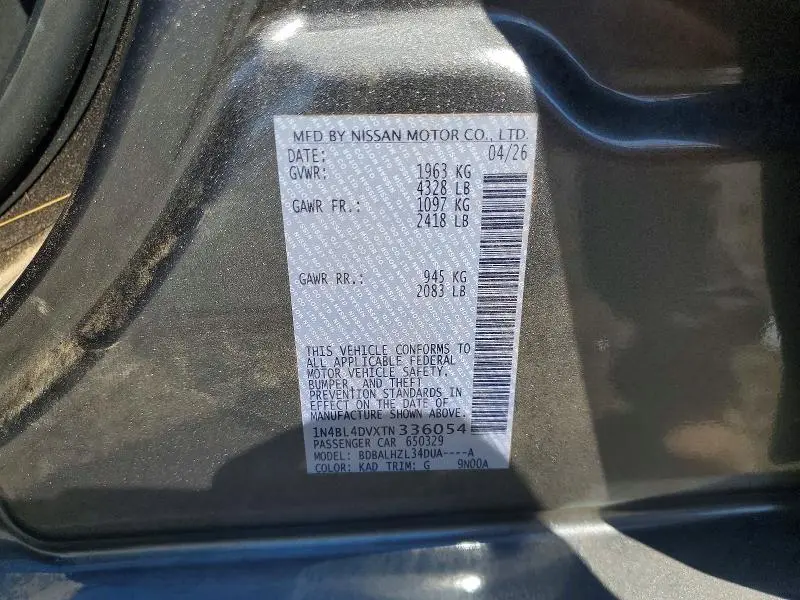 2026 NISSAN ALTIMA SV  