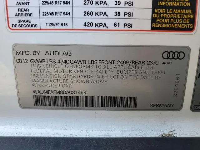 2013 AUDI A3 PREMIUM PLUS  