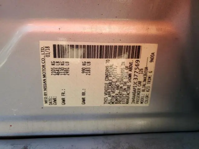 2018 NISSAN MAXIMA 3.5S  