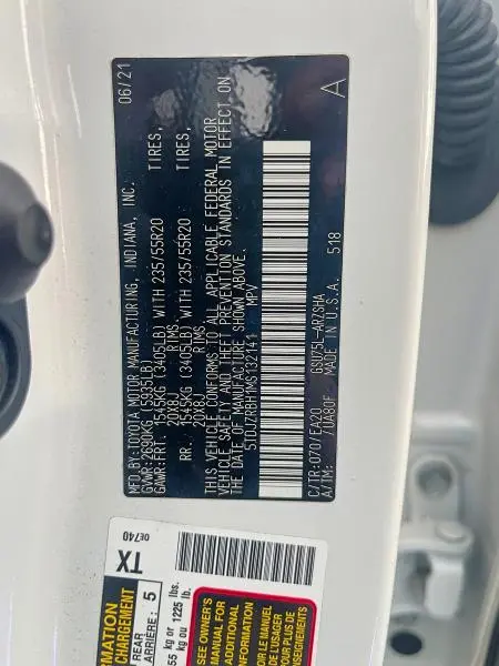 2021 TOYOTA HIGHLANDER XSE  