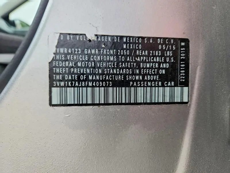2015 VOLKSWAGEN JETTA BASE  