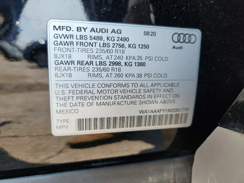 2021 AUDI Q5 PREMIUM  