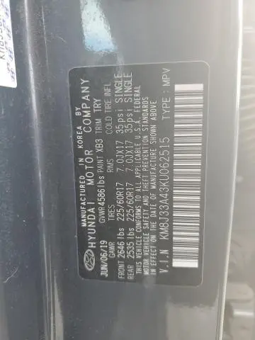 2019 HYUNDAI TUCSON LIMITED  