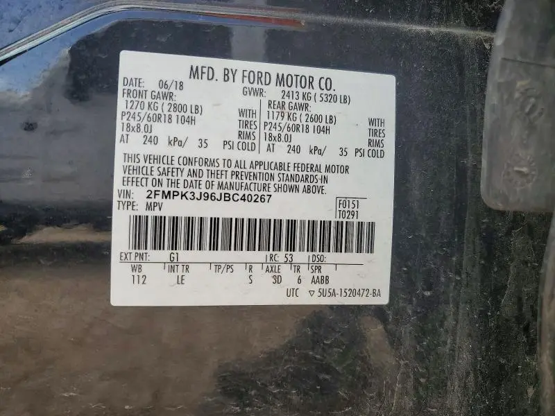 2018 FORD EDGE SEL  