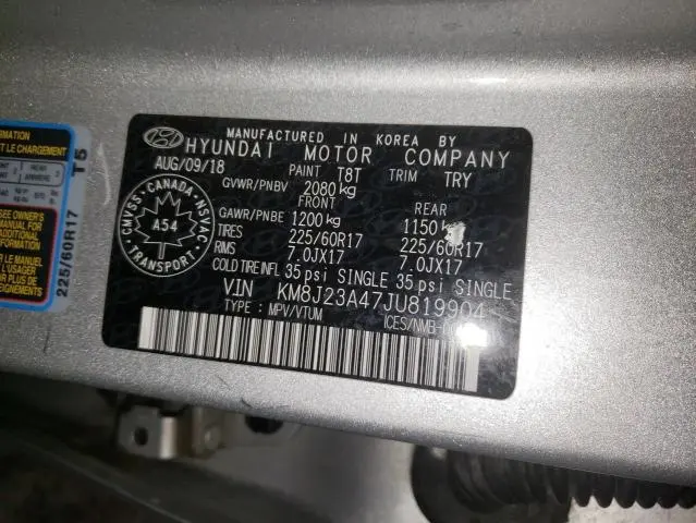 2018 HYUNDAI TUCSON SE  