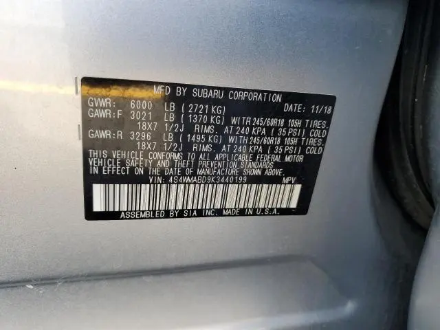 2019 SUBARU ASCENT PREMIUM  