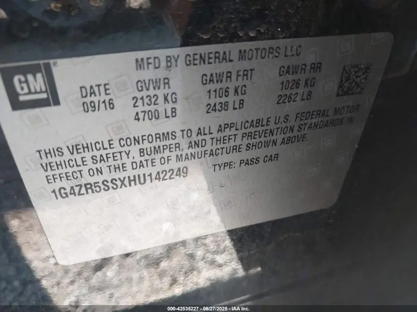 2017 BUICK LACROSSE PREMIUM
