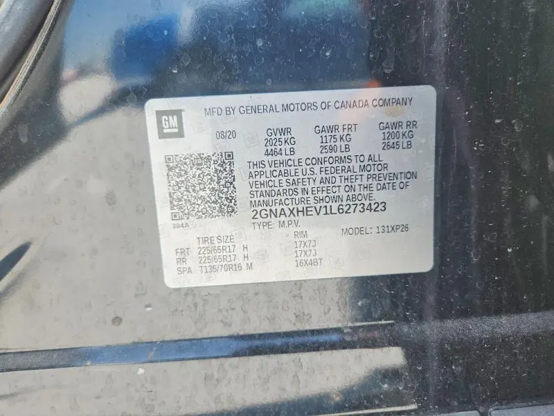 2020 CHEVROLET EQUINOX LS  