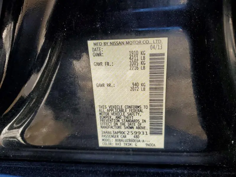 2013 NISSAN ALTIMA 2.5  