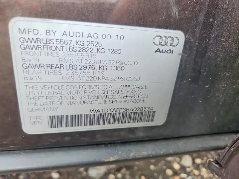 2011 AUDI Q5 PREMIUM PLUS  