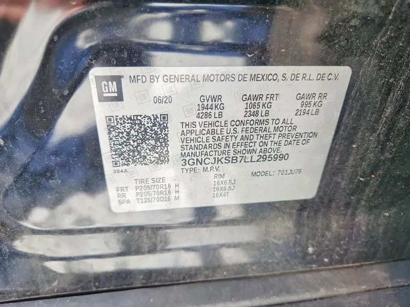 2020 CHEVROLET TRAX LS  