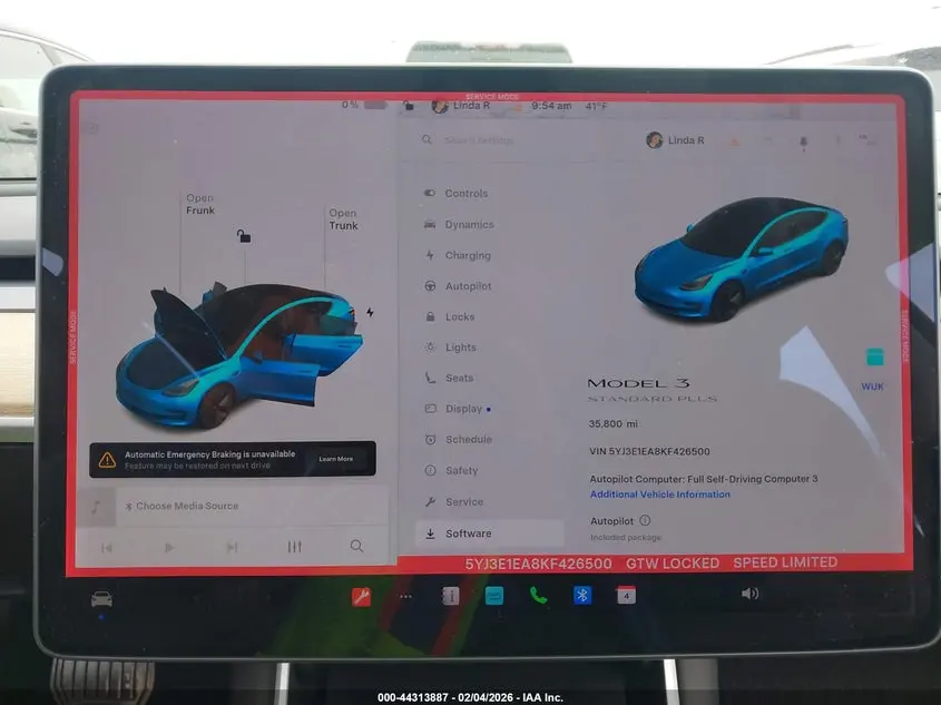 2019 TESLA MODEL 3 LONG RANGE/MID RANGE/STANDARD RANGE/STANDARD RANGE PLUS