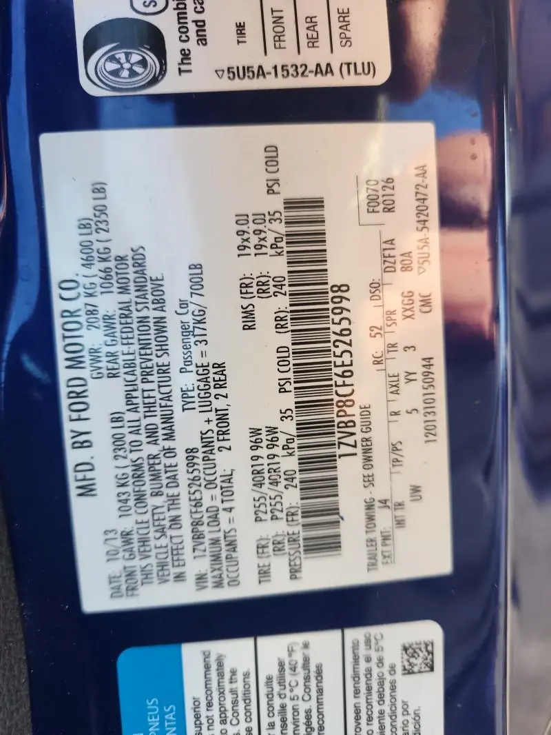 2014 FORD MUSTANG GT