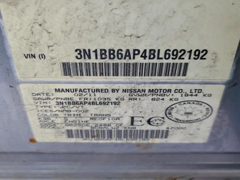 2011 NISSAN SENTRA SE-R  