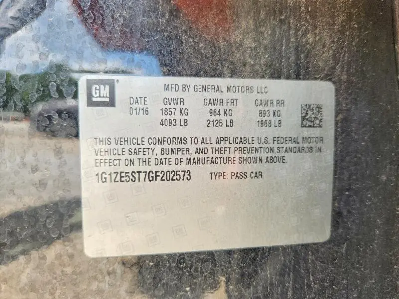 2016 CHEVROLET MALIBU LT  