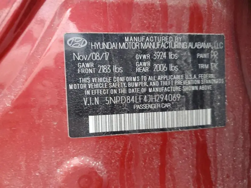 2018 HYUNDAI ELANTRA SEL  