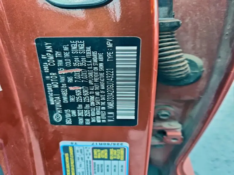 2016 HYUNDAI TUCSON LIMITED  