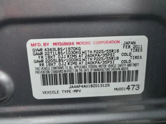 2011 MITSUBISHI OUTLANDER SPORT SE  