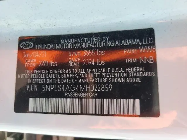 2021 HYUNDAI ELANTRA SEL  