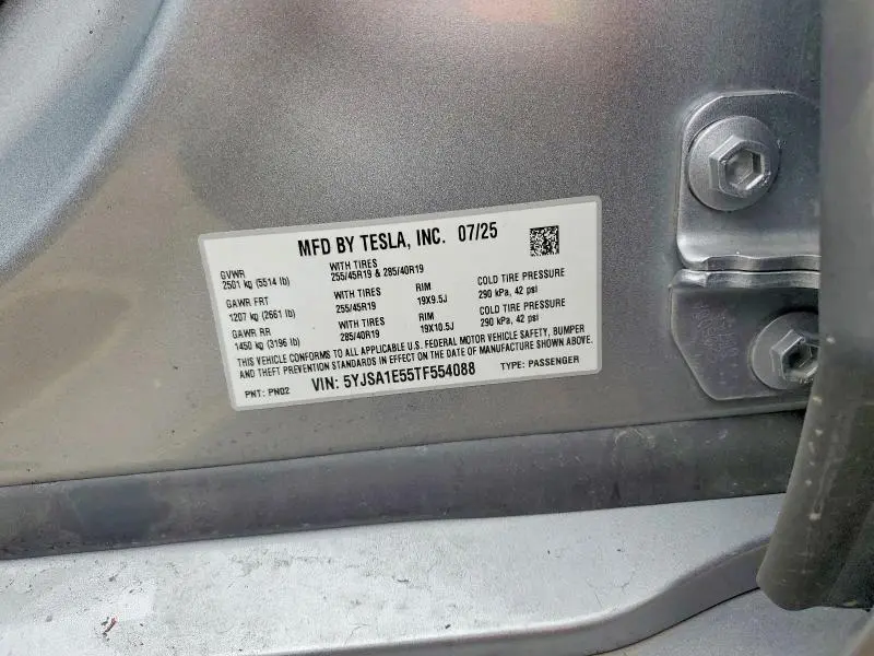 2026 TESLA MODEL S   