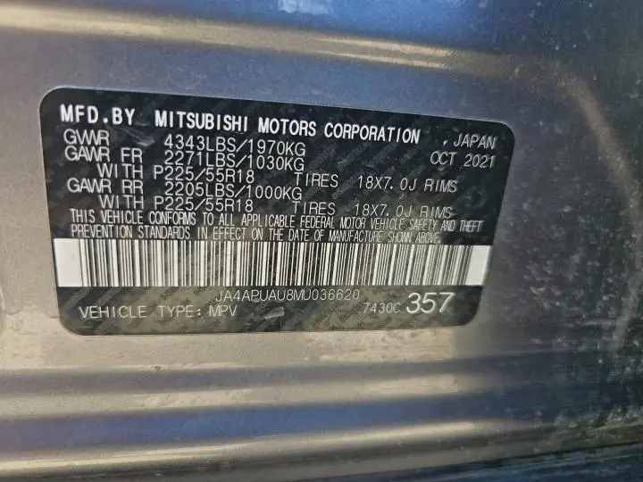 2021 MITSUBISHI OUTLANDER SPORT ES  