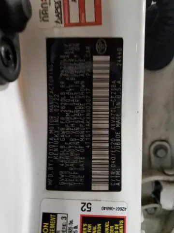 2022 TOYOTA CAMRY SE  