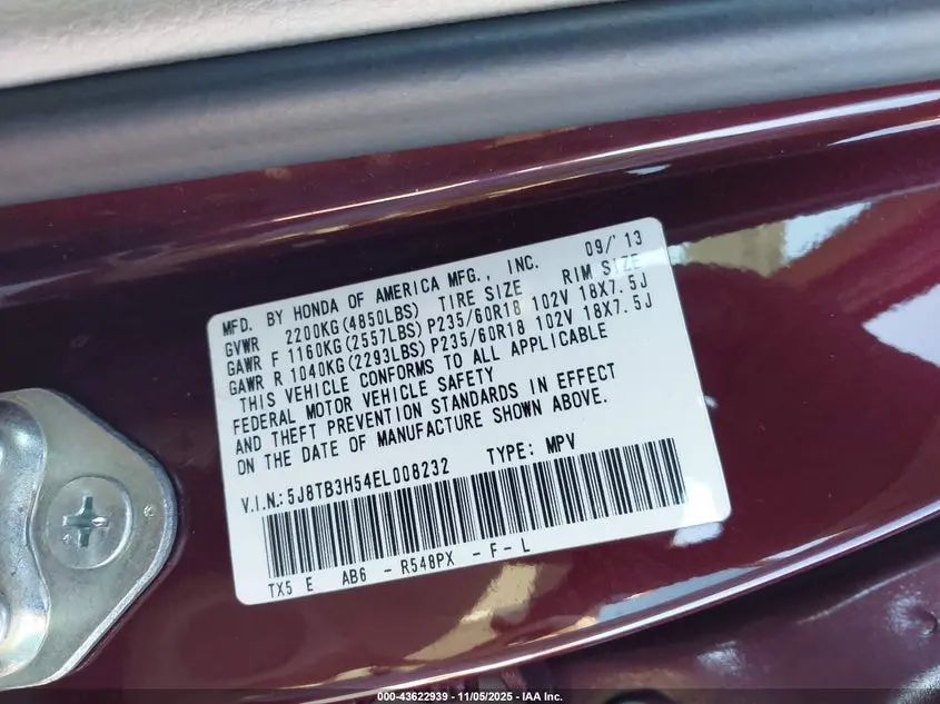 2014 ACURA RDX  
