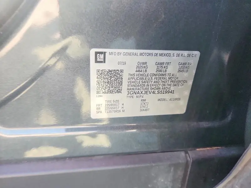 2020 CHEVROLET EQUINOX LT  