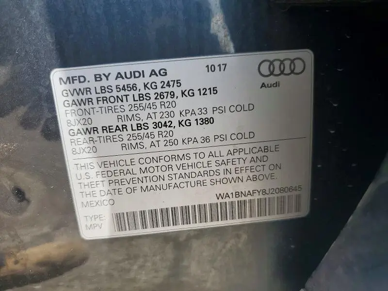 2018 AUDI Q5 PREMIUM PLUS  