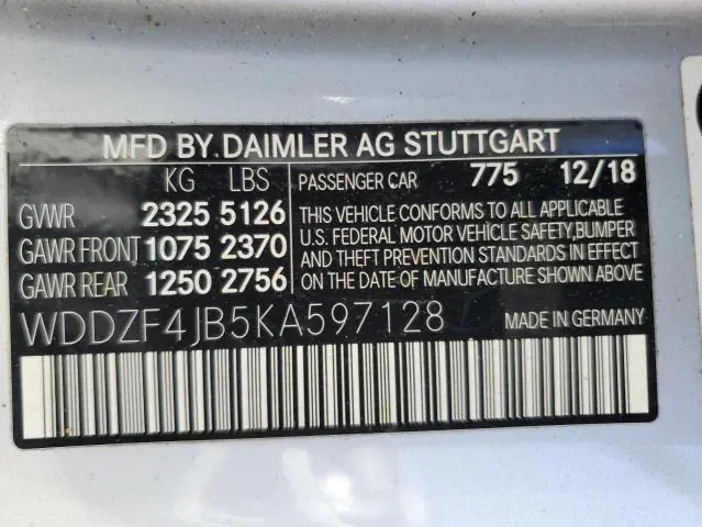 2019 MERCEDES-BENZ E 300  