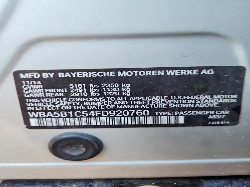2015 BMW 535 I  