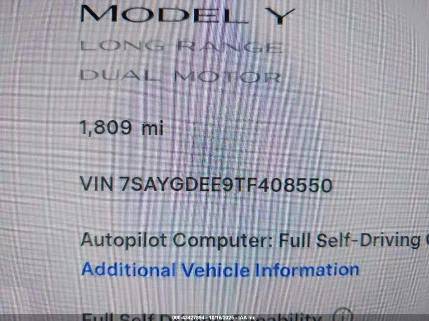 2026 TESLA MODEL Y LONG RANGE DUAL MOTOR ALL-WHEEL DRIVE/LONG RANGE LAUNCH SERIES