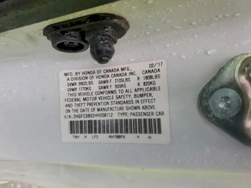 2017 HONDA CIVIC TOURING  