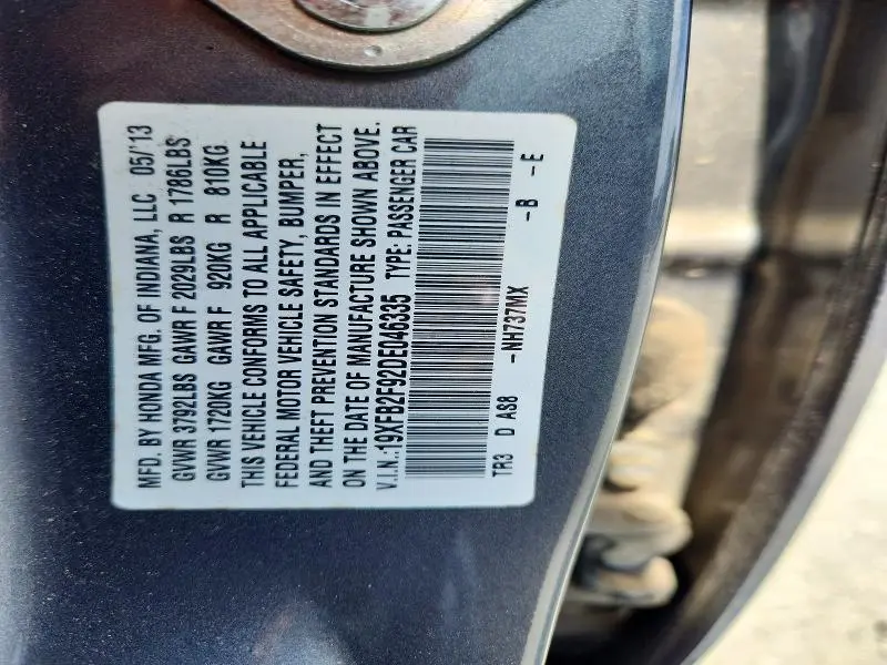 2013 HONDA CIVIC   
