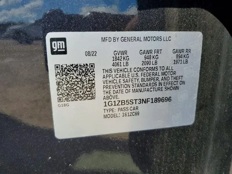 2022 CHEVROLET MALIBU LS  