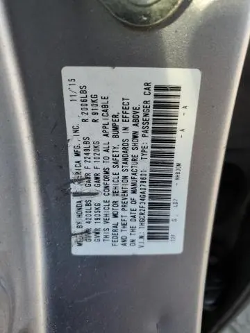 2016 HONDA ACCORD LX  