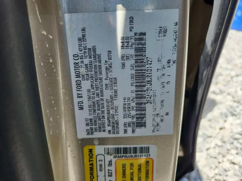 2018 FORD FUSION SE HYBRID  