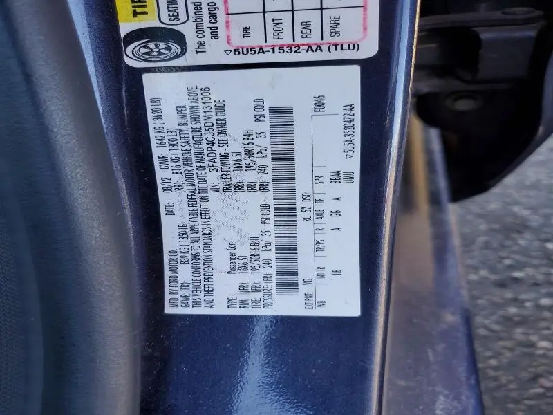 2013 FORD FIESTA TITANIUM  