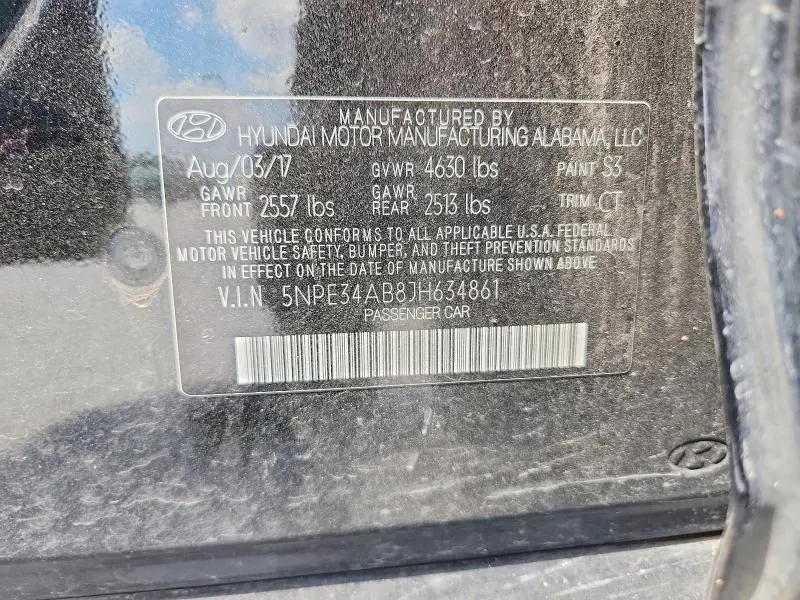 2018 HYUNDAI SONATA SPORT 2.0T  