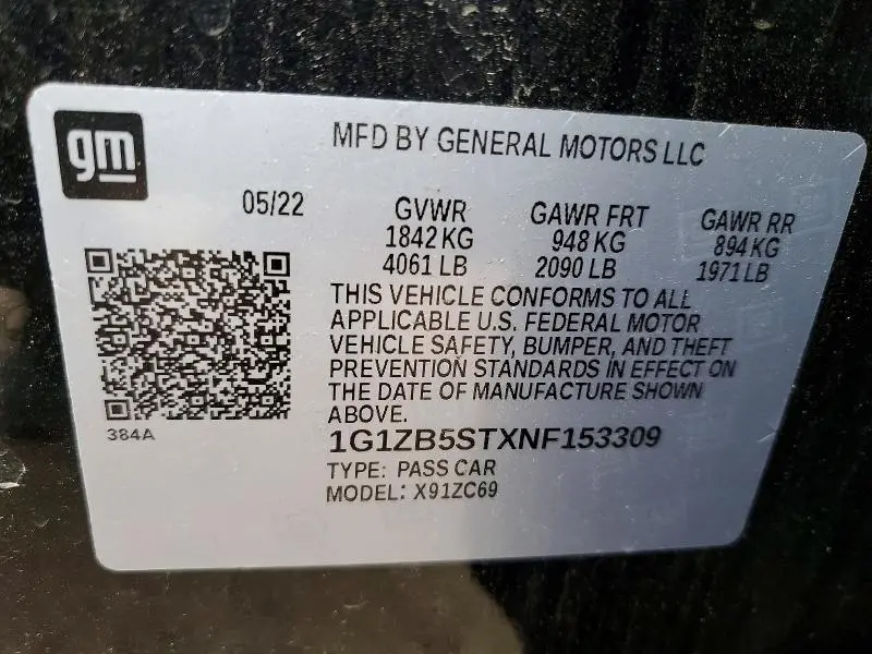 2022 CHEVROLET MALIBU LS  