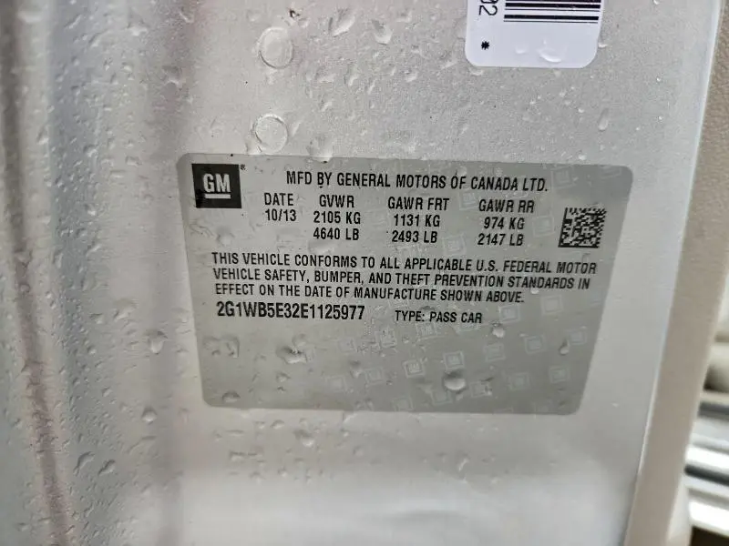 2014 CHEVROLET IMPALA LIMITED LT  