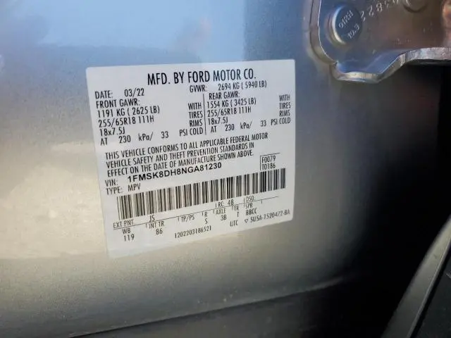 2022 FORD EXPLORER XLT  