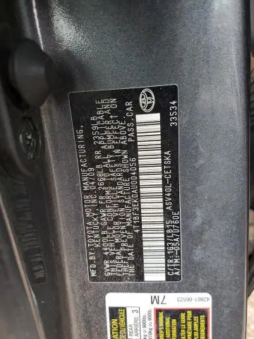 2010 TOYOTA CAMRY BASE  