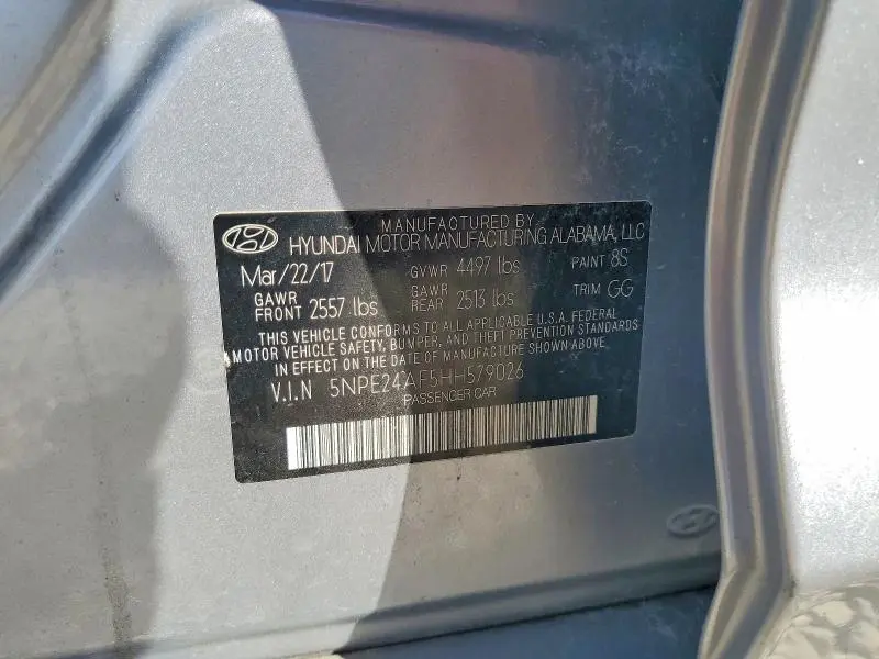 2017 HYUNDAI SONATA SE  