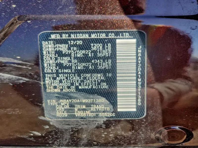 2021 NISSAN ARMADA PLATINUM  