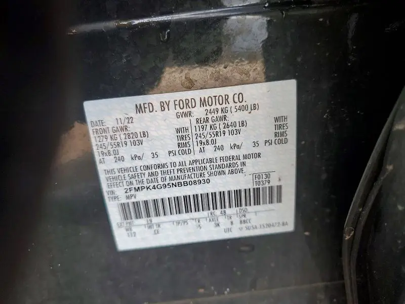2022 FORD EDGE SE  